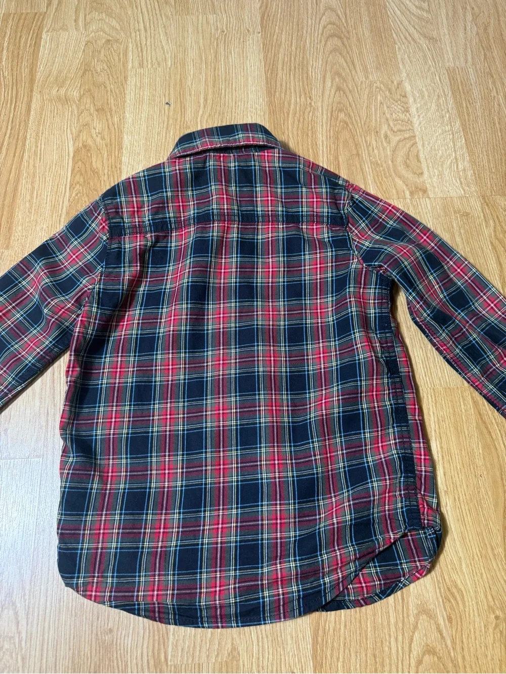 Carter's Boy's Red and Navy Plaid Button-Down Shirt - Size 7